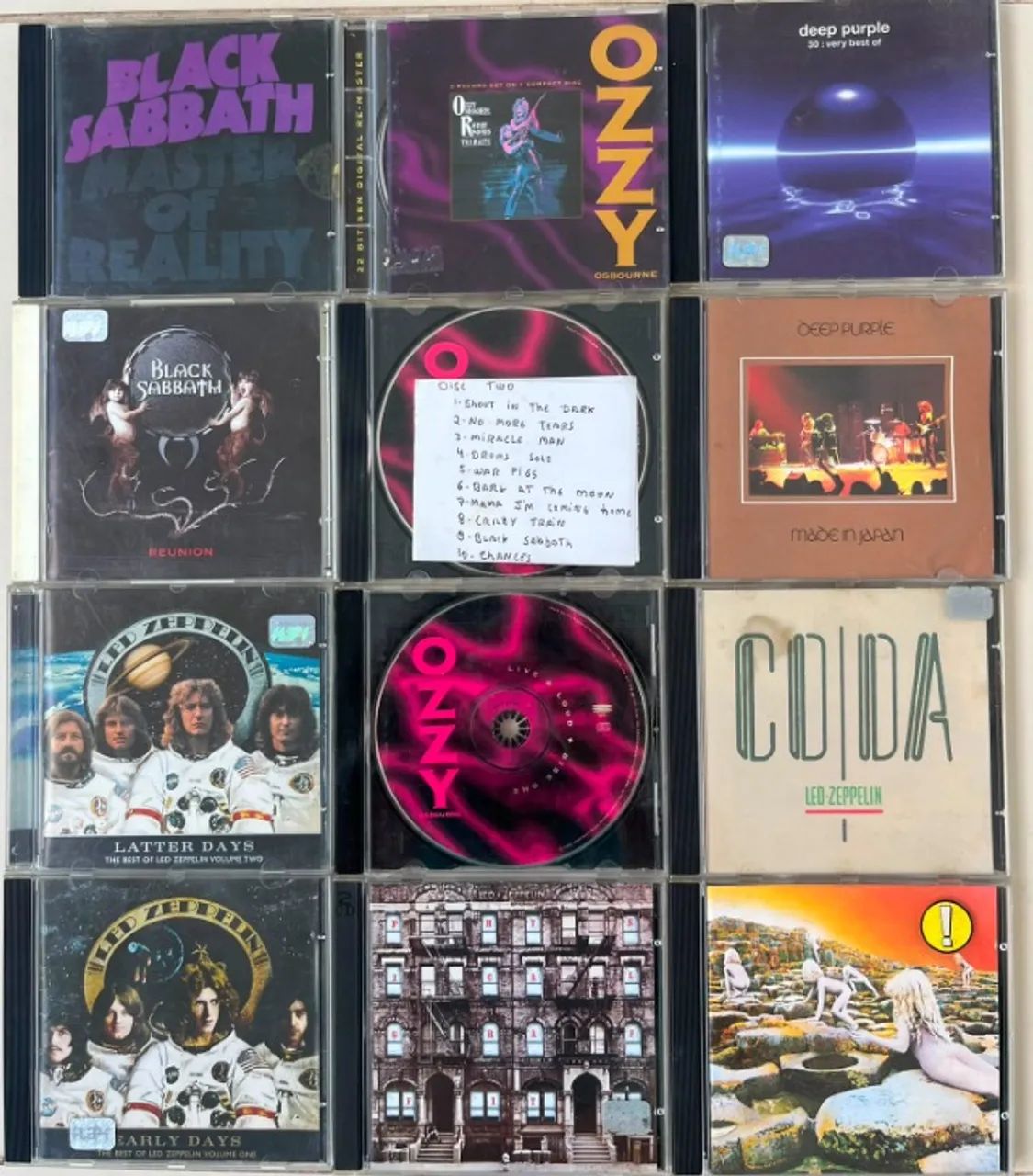 Cd´s - Led, Ozzy, Black Sabbath e Deep Purple