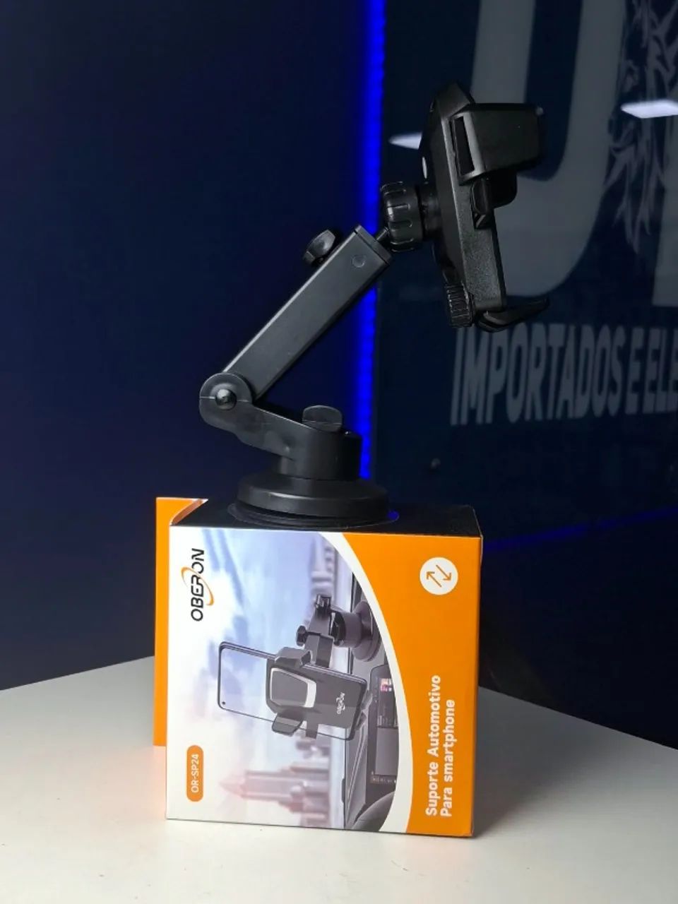 Suporte Veicular para Celular Oberon OR-SP24 com Ventosa e Braço - Foto 2