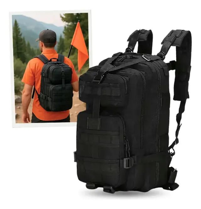 Mochila Tatica Militar Reforçada Viagem 30l