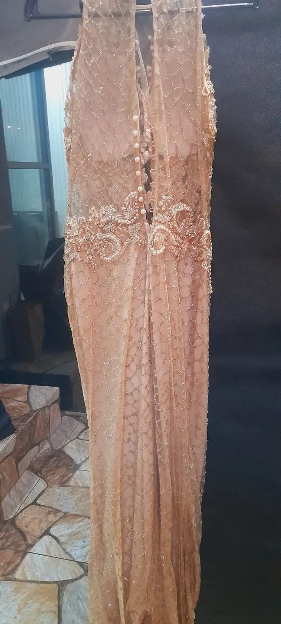 Vestido Dourado (formal elegante) - Foto 2