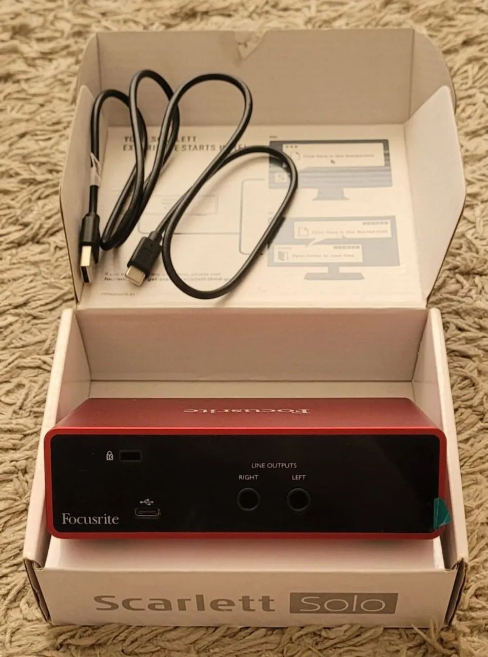 Interface Focusrite Scarlet Solo 3°Geração (zerada) - Instrumentos