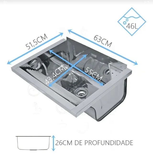 Tanque Inox de Parede DOCOL - Foto 4