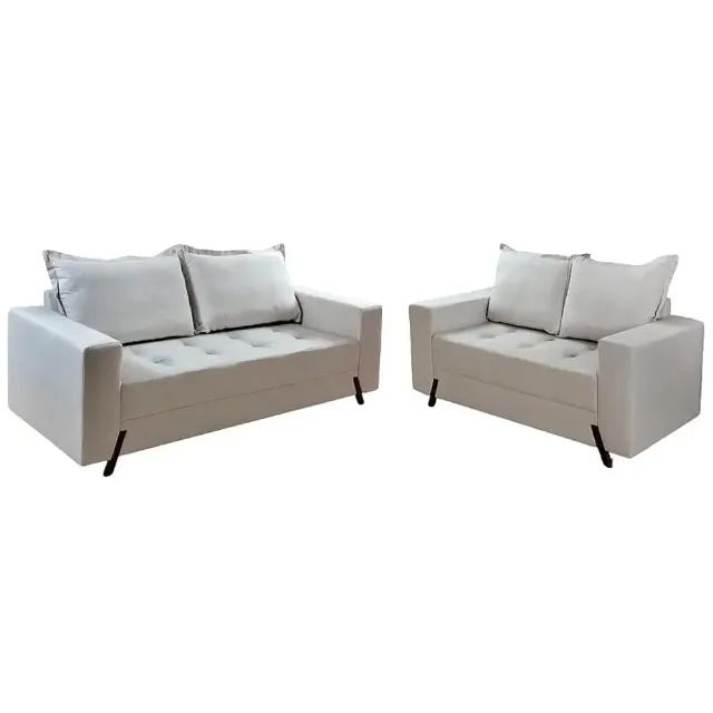 Conjunto de Sofá 8100 em Veludo com 2 e 3 Lugares Boareto - Foto 3