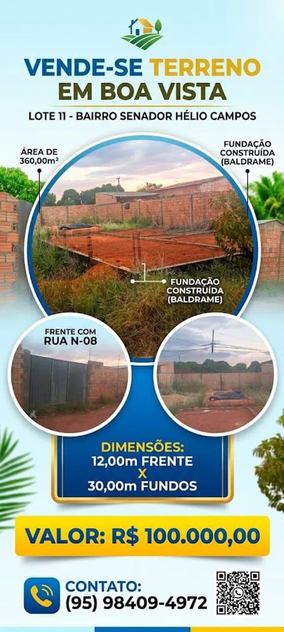 Vendo terreno murado 