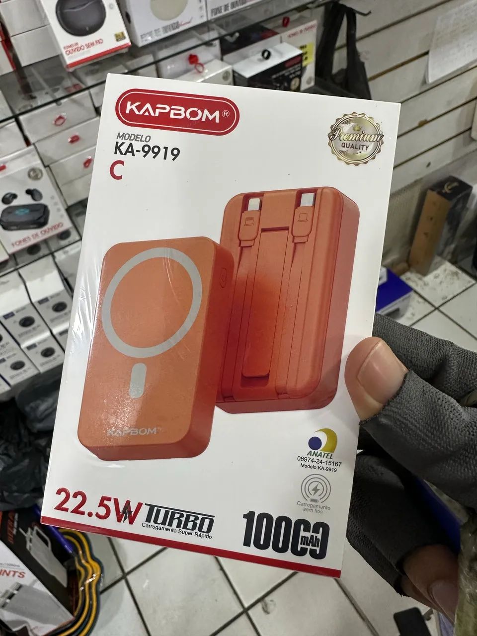 Carregador portátil indução 