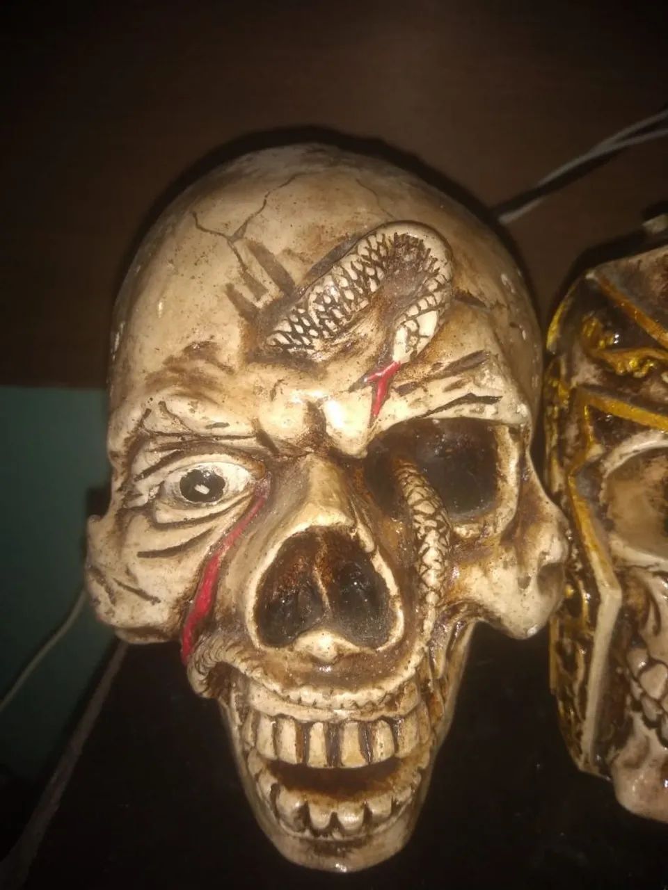 Réplicas de crânio medieval para decoração - Foto 3