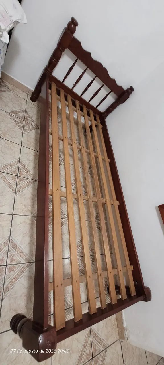 Cama madeira maciça solteiro  - Foto 3