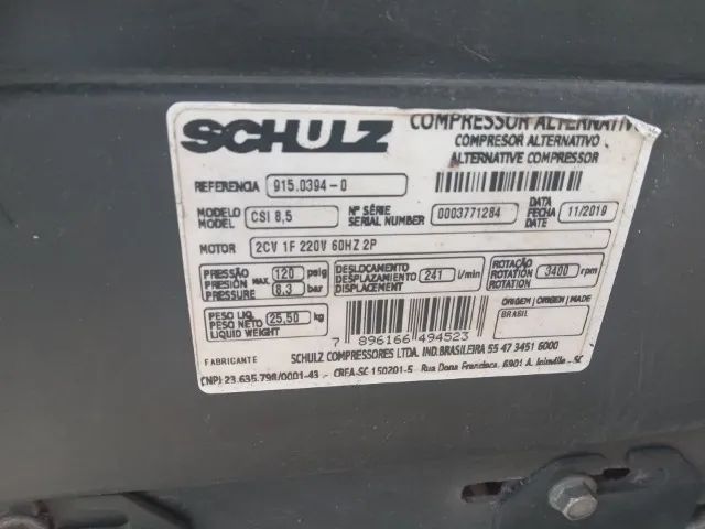 Compreensor Schulz 25 litros 8.5 - Foto 2