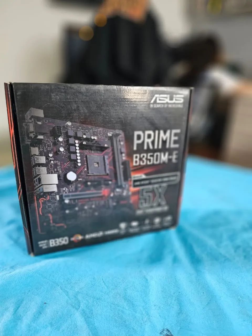 Placa-Mãe Asus Prime B350M-E AM4 com Caixa - 100% Funcional - Foto 2