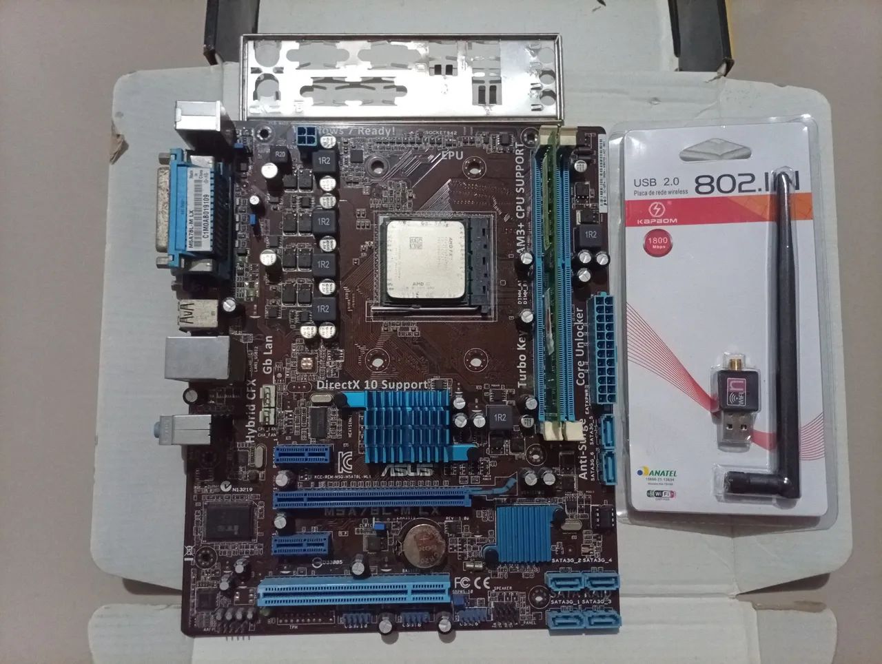 Kit Processador + Placa Mãe + 8GB Ram + Wi-fi