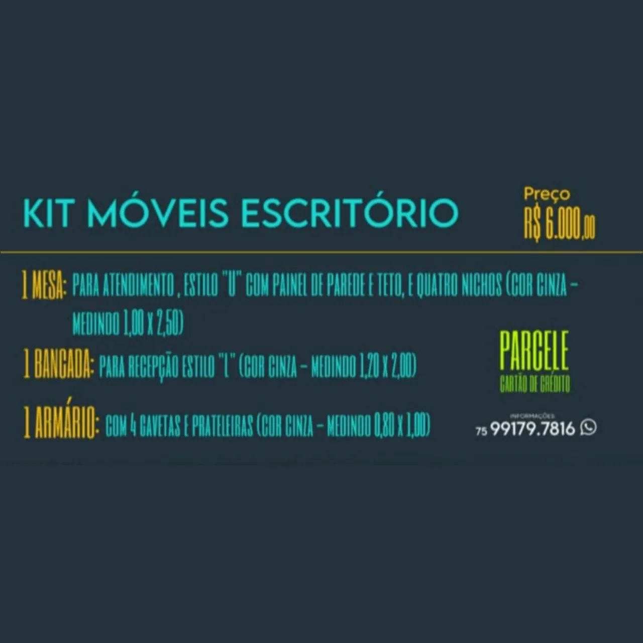 KIT MÓVEIS DE ESCRITÓRIO - Foto 4