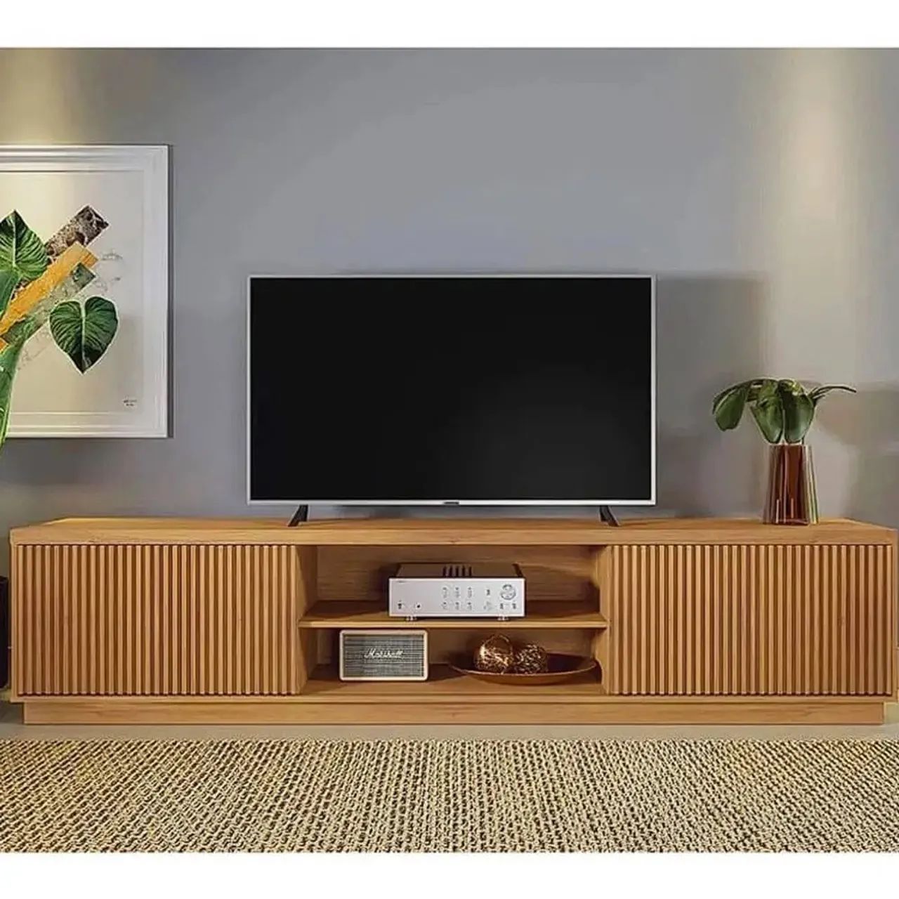 Rack Arezzo Mavaular 180cm para Tv Até 75 Polegadas 2 Portas/ entrega hoje 