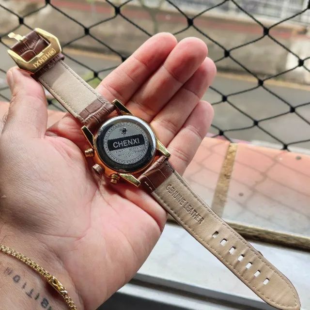 Relógio Masculino Chenxi Chronometer Marrom - Foto 5