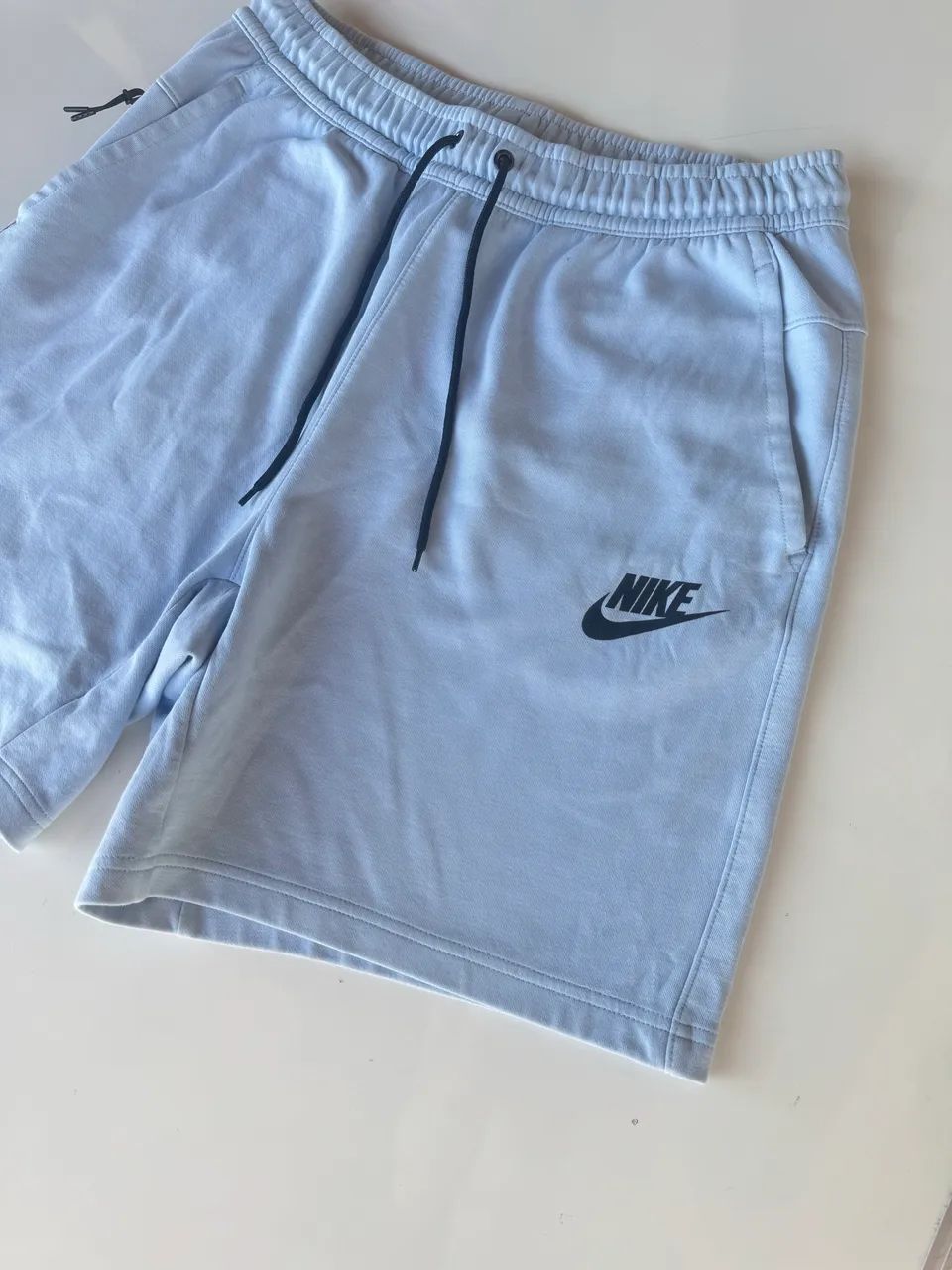 bermuda nike tech fleece azul bebê g - Foto 2