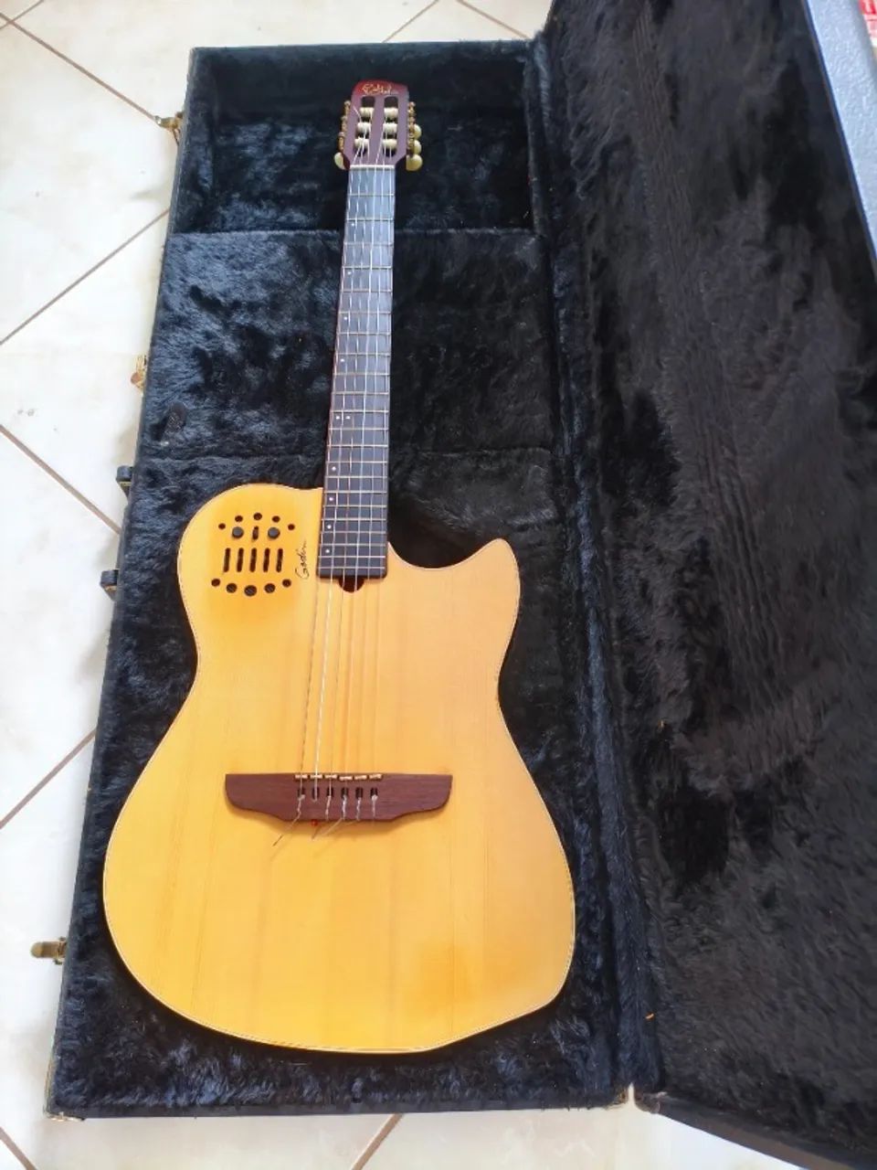violão Godin Multiac SA / case original - Foto 5
