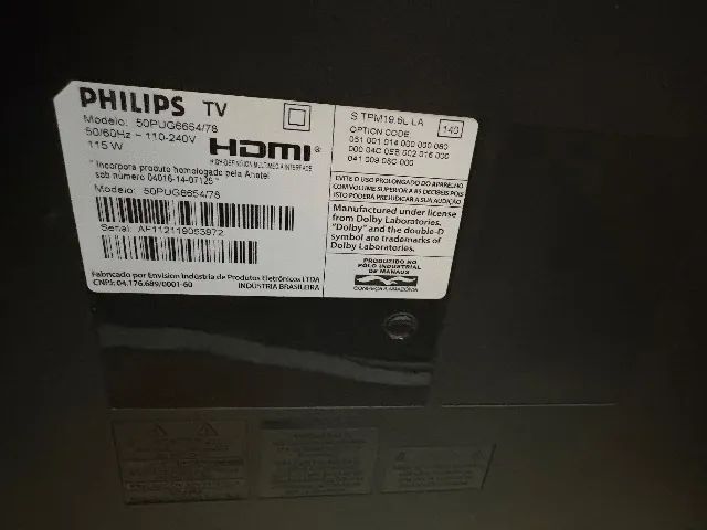Philips 50PUG6654/78 é uma Smart TV de 50 polegadas, com resolução 4K UHD. 