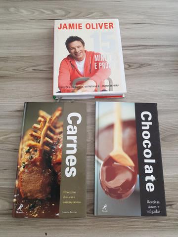 3 livros de culinária