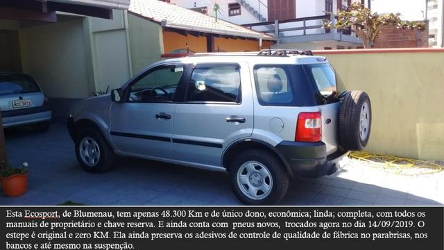 Ford Ecosport 1.6 completa, (Único Dono ) 48.300Km originais - Foto 7