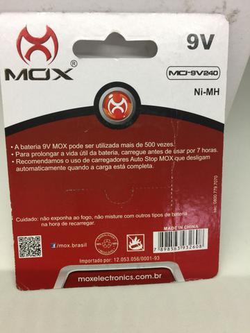 Bateria recarregaveis 9volts nova embalagem - Foto 2