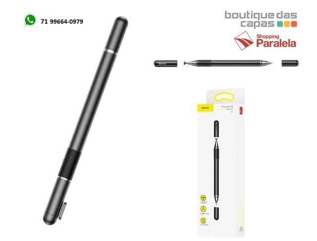 Caneta touch Capacitiva Pencil c ponta de disco para tablet iPad iPhone Baseus 2 Em 1