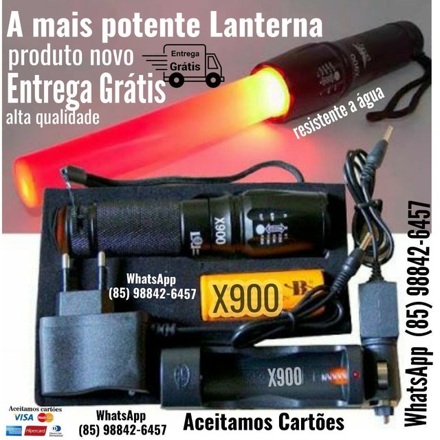 Super lanterna profissional x900 garantia e entrega grátis. 