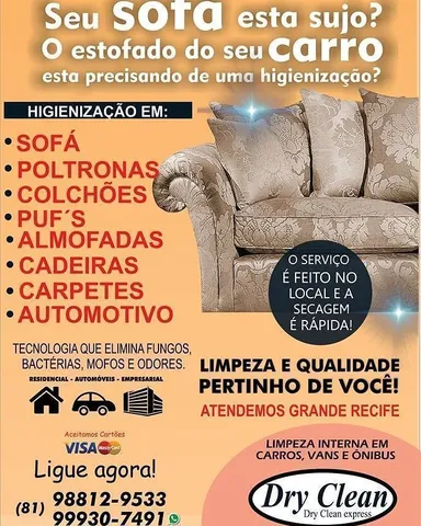 Lavagem a seco sofá colchão cama box - Serviços - Uruguai, Salvador  1243334675