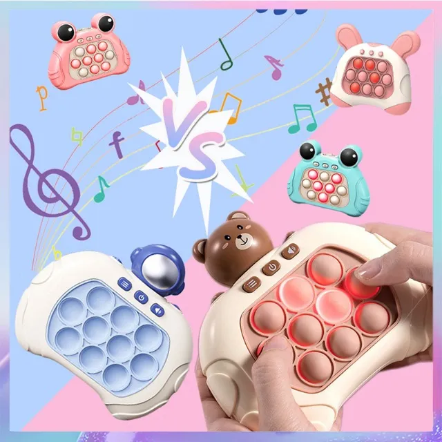 Brinqueto Pop It Eletrônico Mini Game Luzes Jogo Educativo Raciocínio e  Agilidade (Urso)