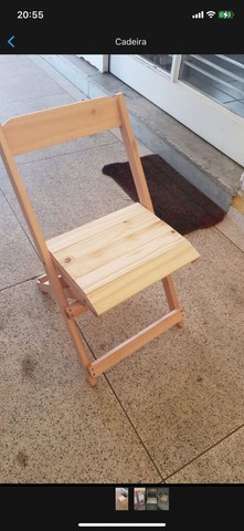 Mesa 1.20m x70cm - 4 cadeiras - SEM PINTAR - Foto 4