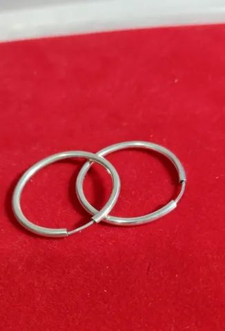 Argola de Prata 32 mm 4.50 Gramas Tubo2 mm - Foto 4