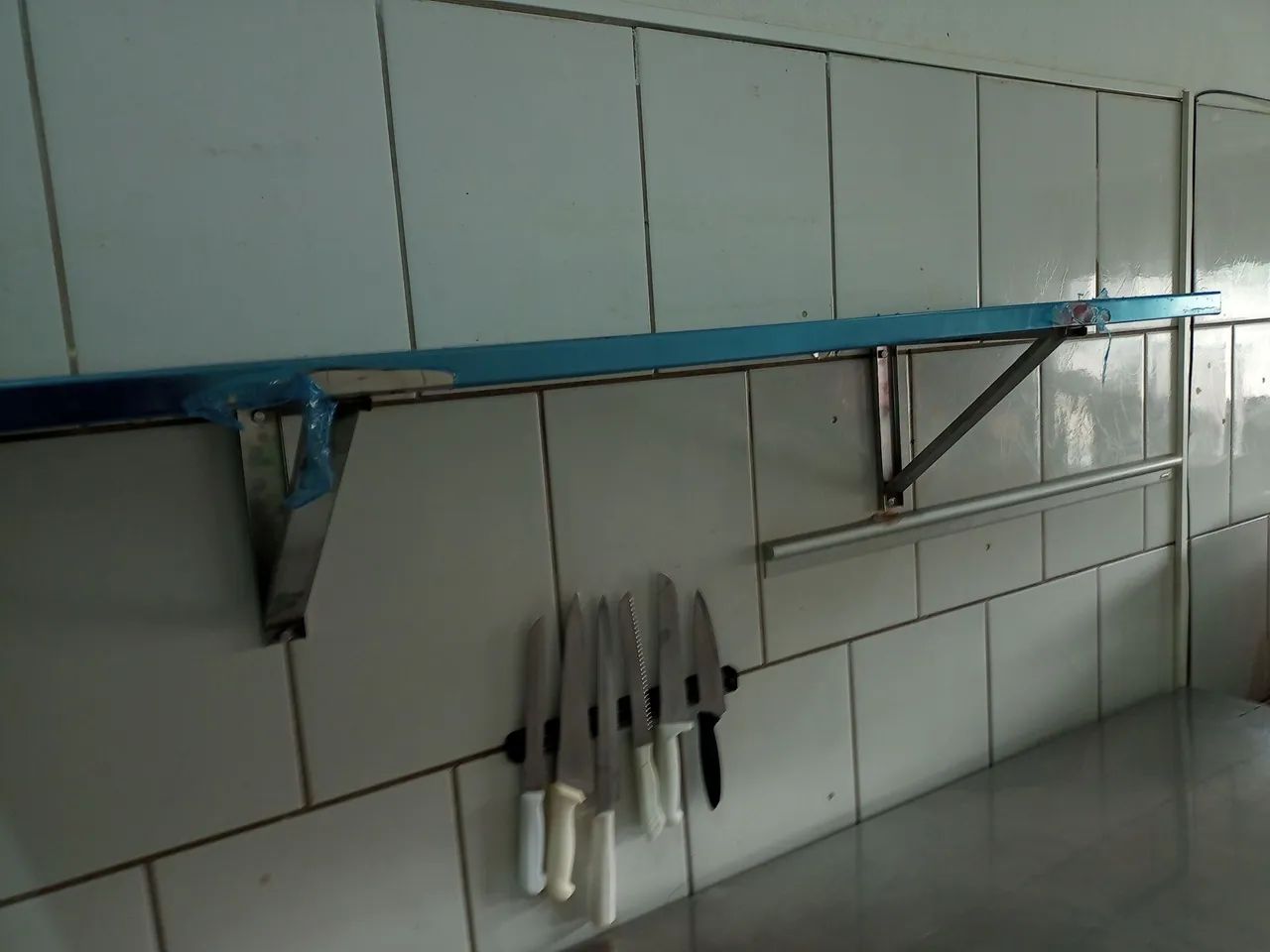 Prateleiras de aço inox, para parede