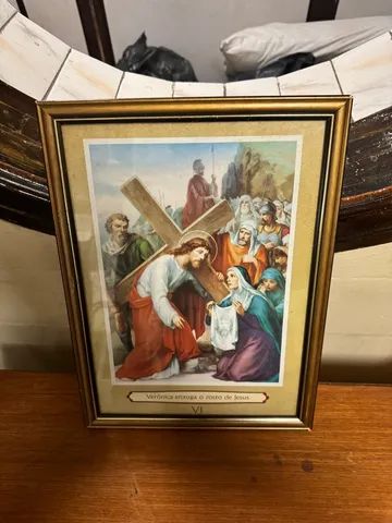 Quadro jesus carregando cruz 30x40cm - Foto 2