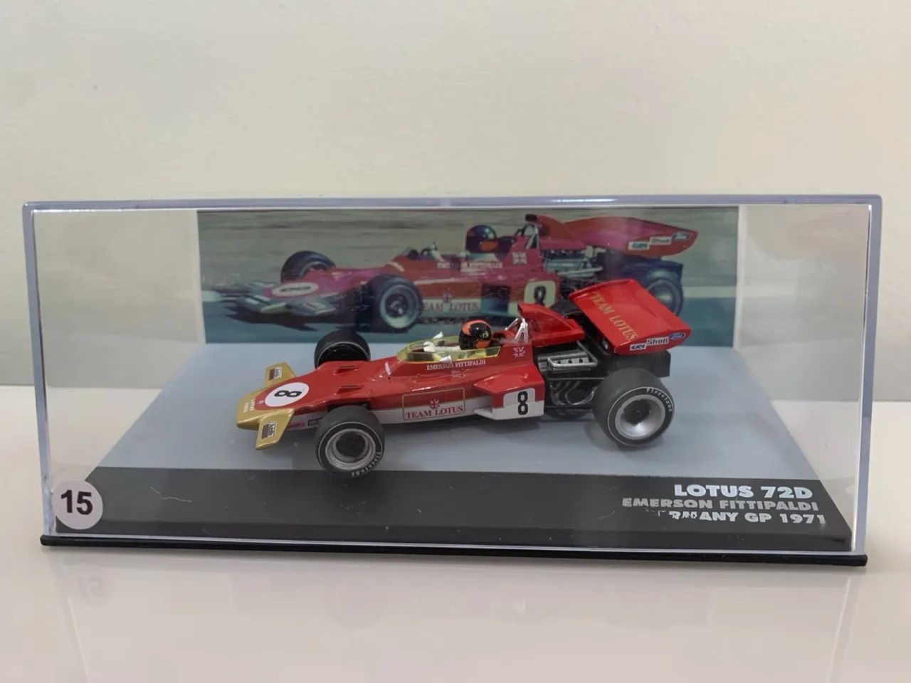 Miniatura Formula 1 Lotus 72-D/Emerson Fittipaldi 1971