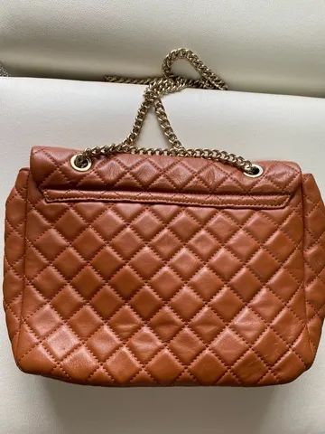 Bolsa Capodarte Couro Matelassê Caramelo - Foto 4