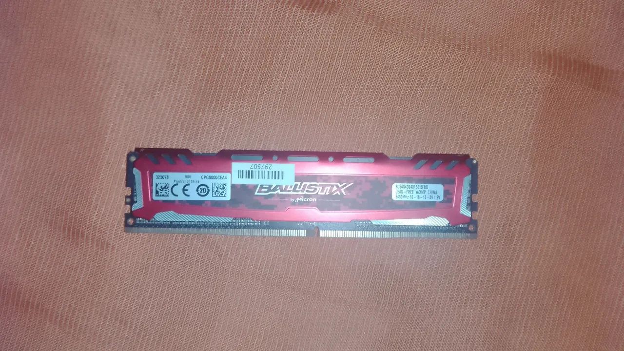 Memória ddr4 Ballistix gamer memórias micron