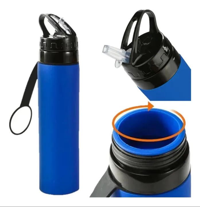 Garrafa dobrável de silicone  - Foto 2