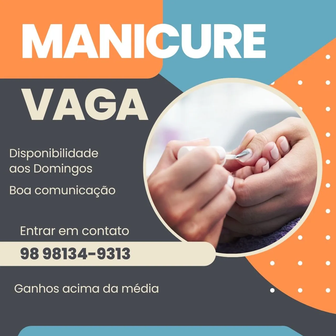 Vaga Manicure Salão 
