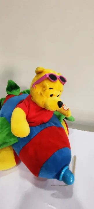 Boneco Ursinho Pooh no Avião Disney Colecionador C/ Defeito - Foto 5