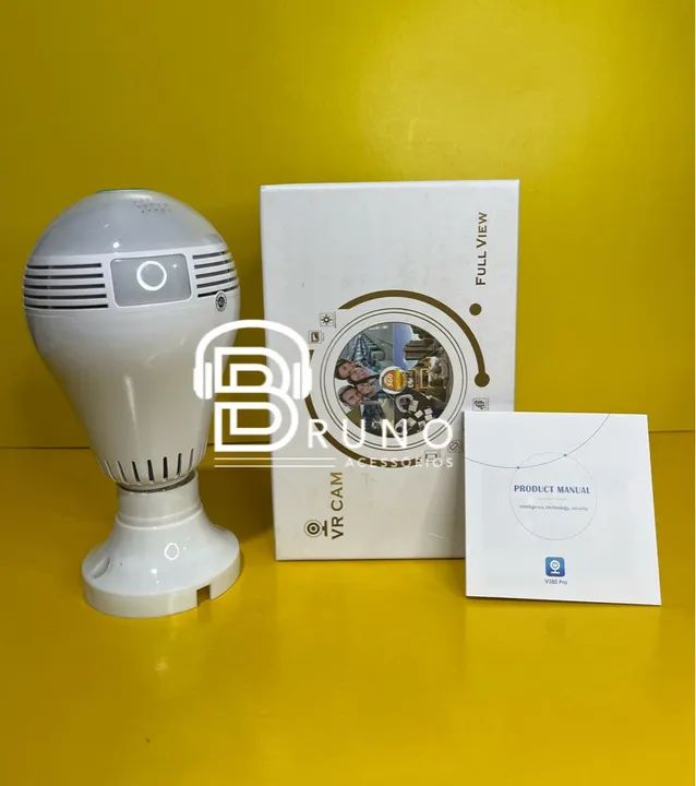 Câmera Lâmpada Wi-Fi Visão Noturna  - Foto 2