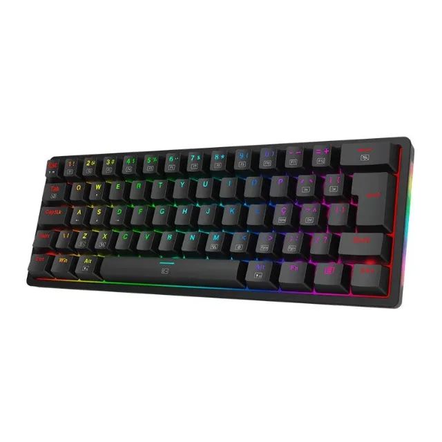 Teclado Mecânico 60% Redragon Akali Black RGB Switch Brown - WZetta - Foto 4
