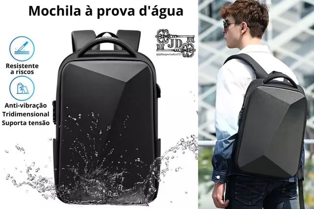 Mochila executiva - anti-furto, impermeável, carregamendo USB,conforto e resistência - Foto 4