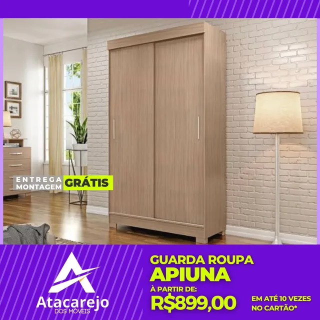 Guarda Roupa Solteiro Entrega e Montagem Gratis