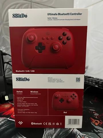 8bitdo ultimate Bluetooth para Nintendo Switch edição vermelha cor Mario novo e halleffect - Foto 3