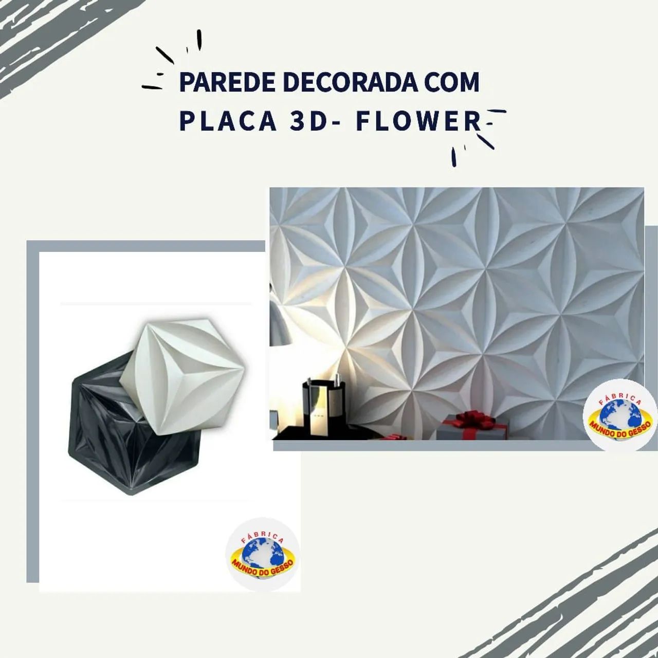 Placas de gesso 3d " textura " - Foto 4