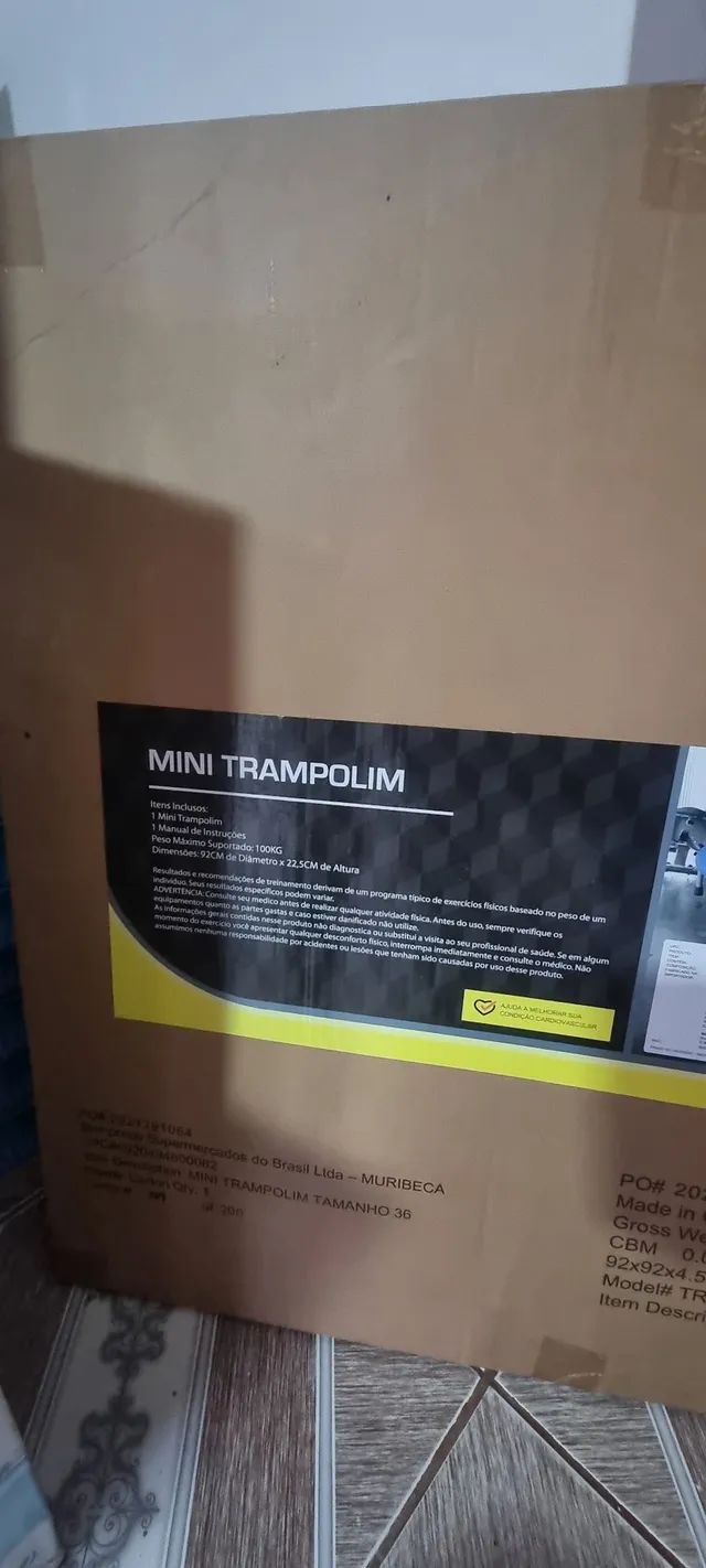 Mini Trampolim NOVO CAIXA