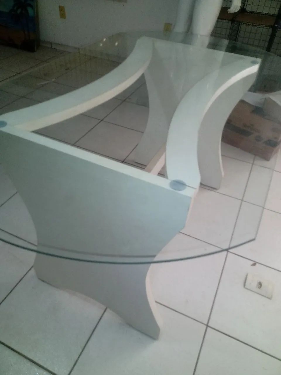 Mesa de vidro para loja/comércio 1,50x90cm - Foto 2
