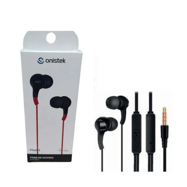 Fone De Ouvido Intra Auricular Com Fio E Microfone P2 3.5mm Onistek
