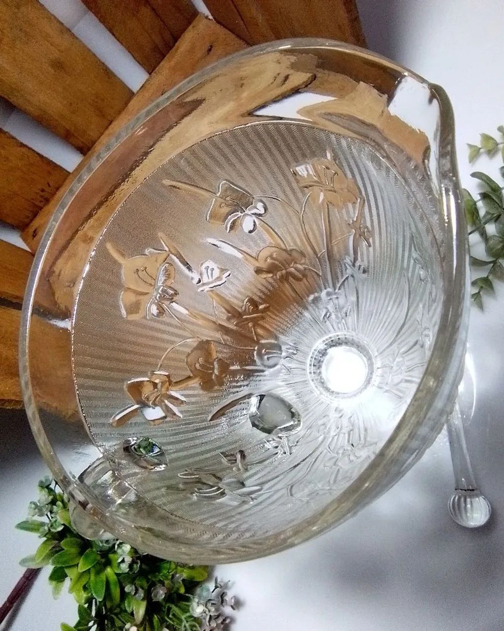 Anos 50 : Jarra de Vidro com motivos florais + Bailarina - Foto 4