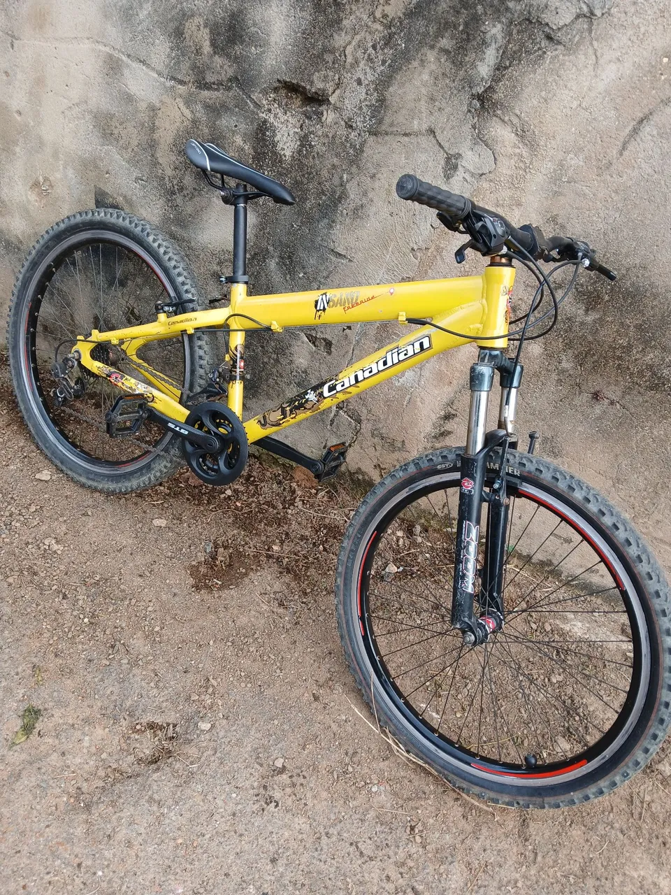 Bicicleta Canadian com suspensão