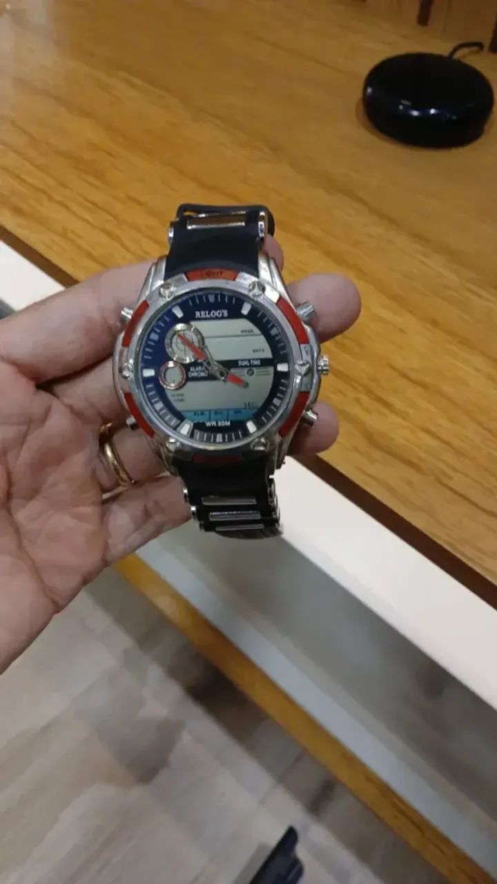 Relógio Relog's Vermelho e Preto - Sem bateria. - Foto 2