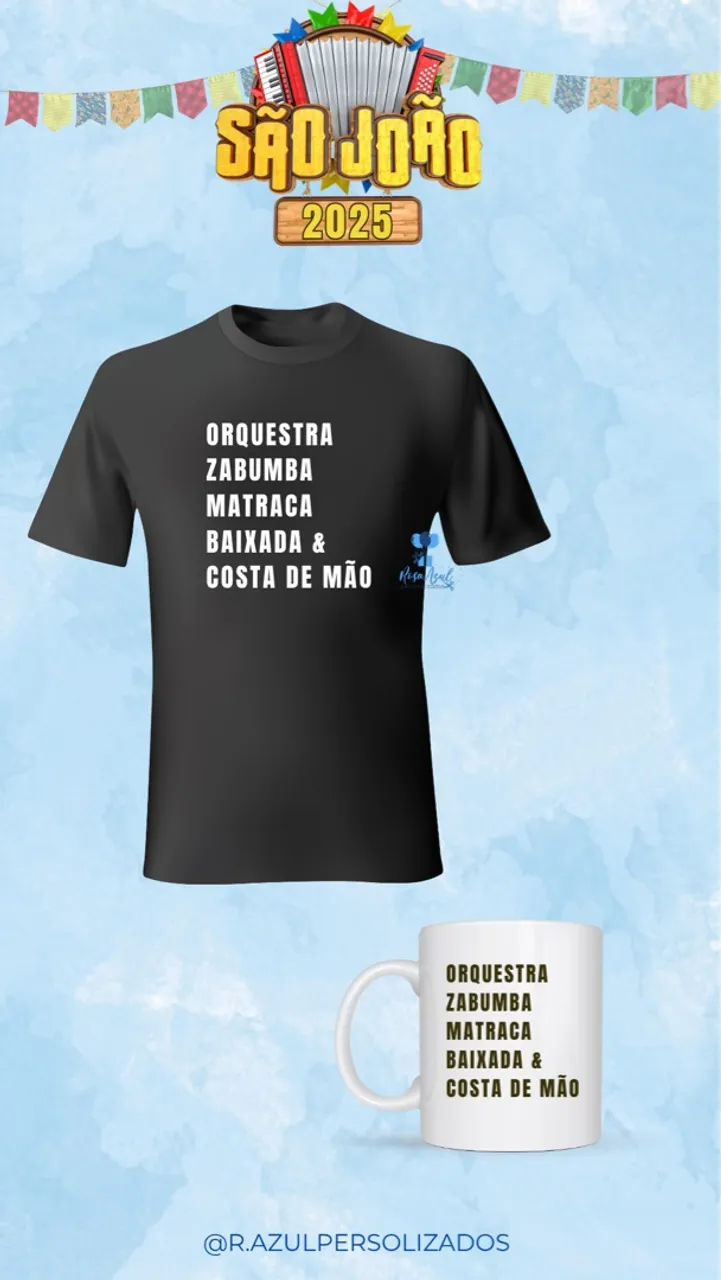 Camiseta São João 2025 Personalizada